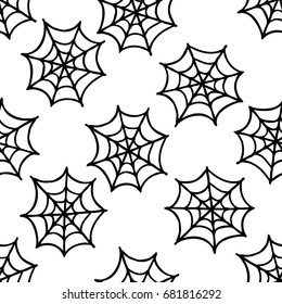 spider web seamless doodle pattern