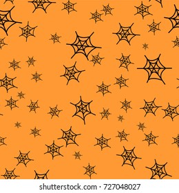 Spider web, Seamless Pattern for Halloween Background