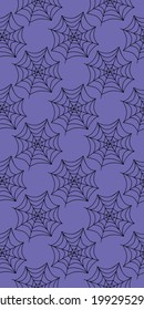 Spider web seamless pattern. Vector illustration isolated. Halloween texture