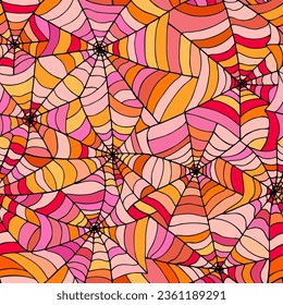 Spider web seamless pattern. Vector stock illustration eps10.