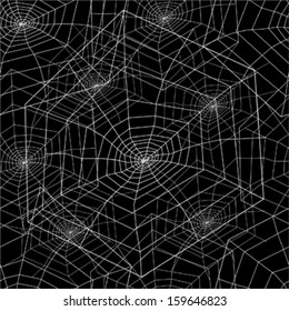 Spider web seamless vector pattern