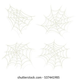 Spider Web Set/
Illustration of a set of cartoon spider web