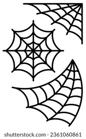 spider web silhouette vector. Halloween