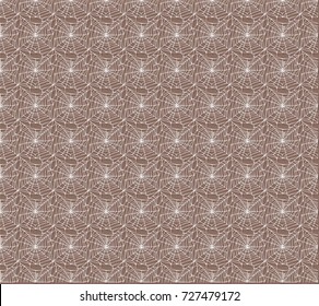 Spider web silhouette vector seamless pattern.