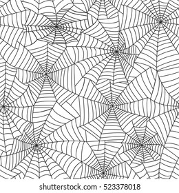 Spider web silhouette vector set