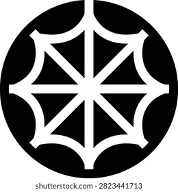 Spider Web Solid Icon, Insect Arachnid Halloween Decoration