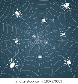 spider web with spiders, cobweb pattern background