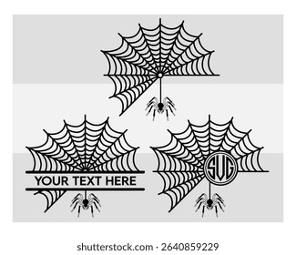 Spider Web, Spiderweb Silhouette, Spooky, Cobweb, Spiderweb, Corner Cobweb, Spider Web Outline,
Vector, Silhouette, Eps, Spider Web Monogram, Split Monogram, Circle Monogram