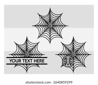 Spider Web, Spiderweb Silhouette, Spooky, Cobweb, Spiderweb, Corner Cobweb, Spider Web Outline,
Vector, Silhouette, Eps, Spider Web Monogram, Split Monogram, Circle Monogram