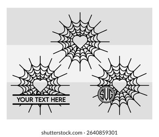 Spider Web, Spiderweb Silhouette, Spooky, Cobweb, Spiderweb, Corner Cobweb, Spider Web Outline,
Vector, Silhouette, Eps, Spider Web Monogram, Split Monogram, Circle Monogram
