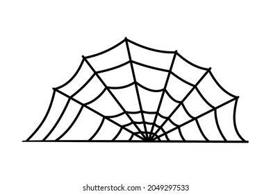 Spider web symbols, realistic spiderweb. Applicable as halloween tattoo, halloween decor or banner. Spider web on white isolated background. Vector illustration