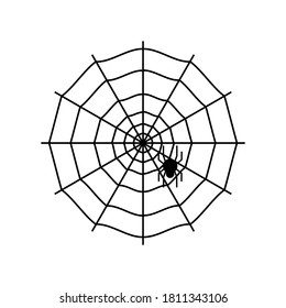 Spider web with spider vector