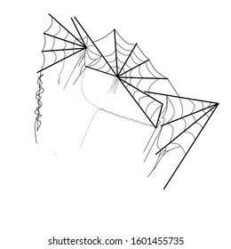 spider web vector, abstract design with a simple concept.