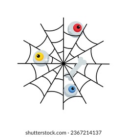 Spider web vector colorful stickers Icon Design illustration. EPS 10 File