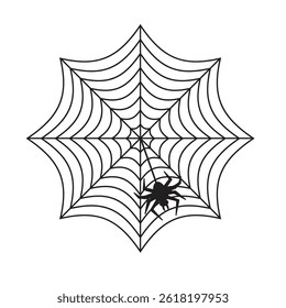 Spider Web Vector  Creepy Halloween and Nature Web Illustration