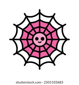 Spider web vector design in cartoon, clipart, and line art styles for versatile use