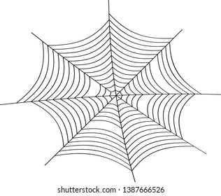 Spider web vector graphic. Cobweb illustration