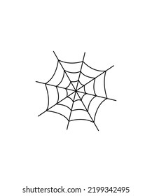 Spider web vector - Halloween spider web illustration isolated on white 