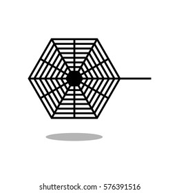 Spider web vector icon