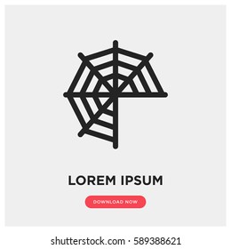 Spider web vector icon