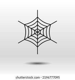 Spider web vector icon. Black vector element isolated on white background. Best for seamless patterns, decoration,  and your design.