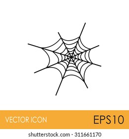 Spider web vector icon. Cobweb sign.