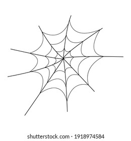Spider Web Vector Icon. Spider Net For Halloween. 