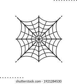 spider web vector icon in outline