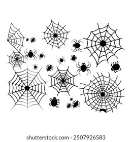 Web de araña Vector icono silueta