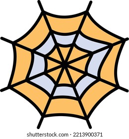Spider Web Vector Icon que es adecuado para el trabajo comercial y que se modifica o edita fácilmente

