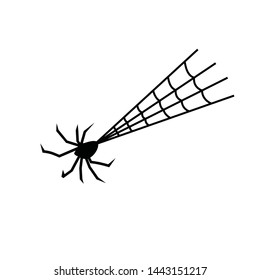 spider web vector icon. white background