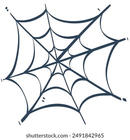 Spider web vector illustration, cartoon cobwebs isolated on white background, spider's nest clip art image