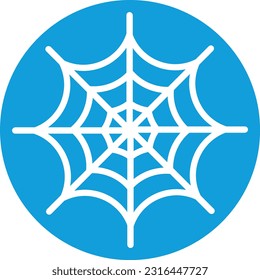 Spider web vector illustration. Spider web circular line icon.