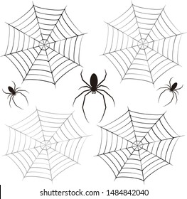 Spider web vector illustration clip art