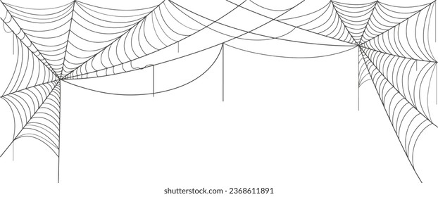 Spider web vector illustration, halloween element design