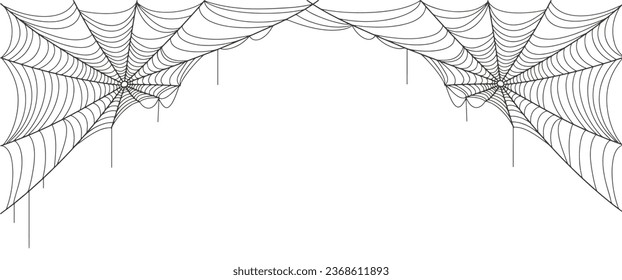 Spider web vector illustration, halloween element design