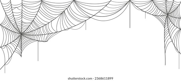 Spider web vector illustration, halloween element design