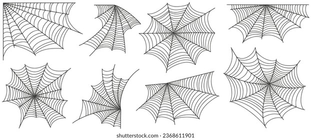 Spider web vector illustration, halloween element design