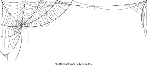 Spider web vector illustration, halloween element design