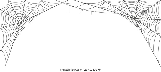 Spider web vector illustration, halloween element design