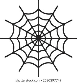 Spider web vector illustration isolated on white background
