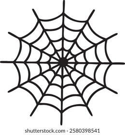 Spider web vector illustration isolated on white background