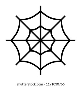 Ilustración vectorial web de araña en diseño de trazo de línea