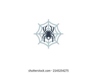 Spider web Vector Isolated Emoticon. Spider web Icon