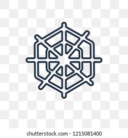 Spider web vector outline icon isolated on transparent background, high quality linear Spider web transparency concept can be used web and mobile