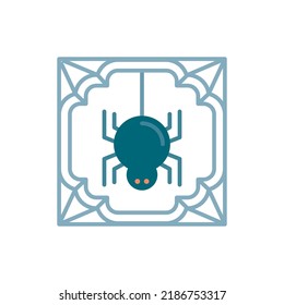 Spider Web vector Solid Icon Design illustration. Halloween Symbol on White background EPS 10 File
