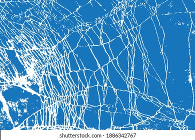 Spider web wall texture blue or white color texture and background.