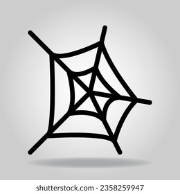 spider web walloween solid black icon
