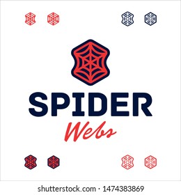 Spider Web or Webs or Net or Insect Logo Design Vector