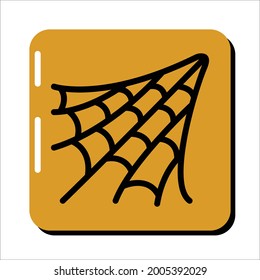 Spider webs icon line illustration, helloween day